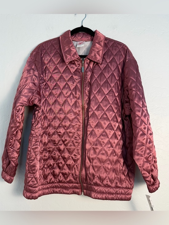 G.W.Division of Graft Jackets & Blazers - G.W. Division of Graft Women Large Glossy Jacket Quilted Mauve Dust Rose